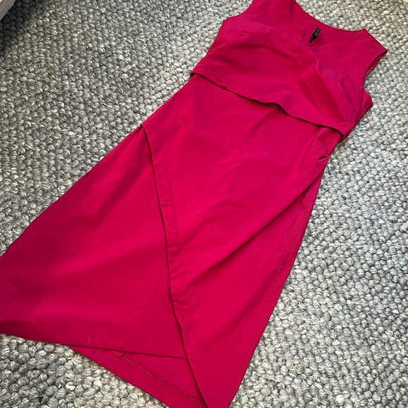 Porto Dresses & Skirts - Porto San Francisco Magenta Pink Asymmetrical Midi Shift Dress Size 2